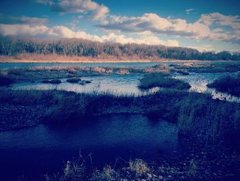 View of lake against sky