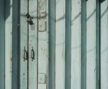 Close-up of closed door