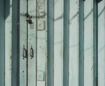 Close-up of old closed door