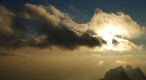 Low angle view of cloudy sky