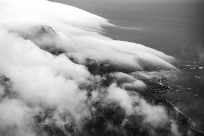 Aerial view of sea against sky