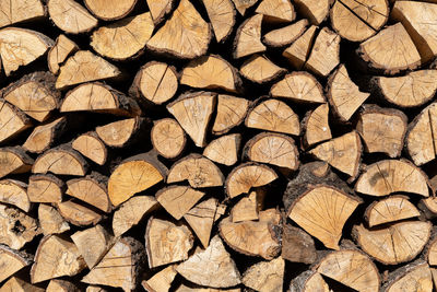 Full frame shot of firewood