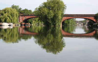 Bridge over river against sky