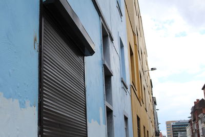 Low angle view of buildings against sky