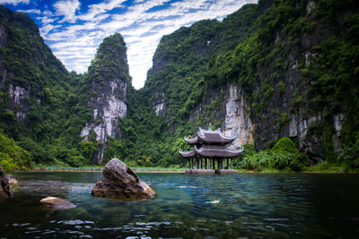 Scenic view of lake
