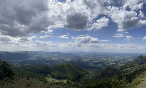 High angle view of landscape against sky