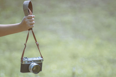 Person holding camera