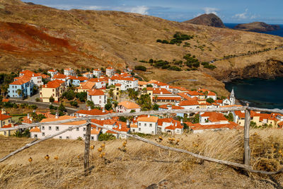 High angle view of townscape