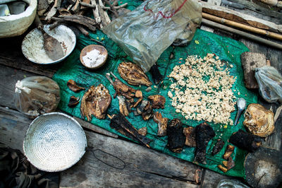 Close-up of garbage can