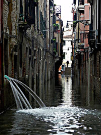 Canal amidst buildings in city