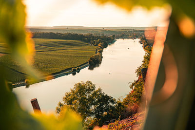 Scenic view of landscape against sky during sunset