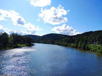 Scenic view of river against sky