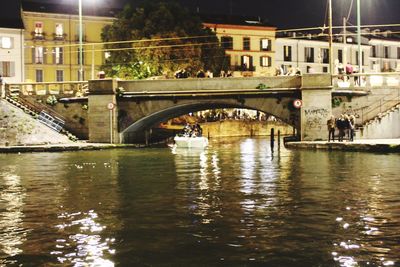 Bridge over river in city