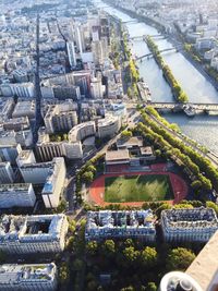 Aerial view of french city