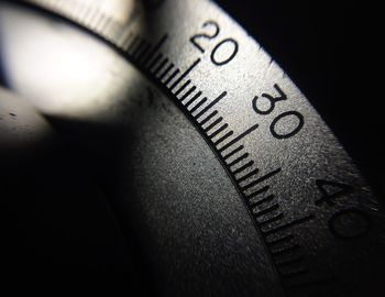 Close-up of measuring dial