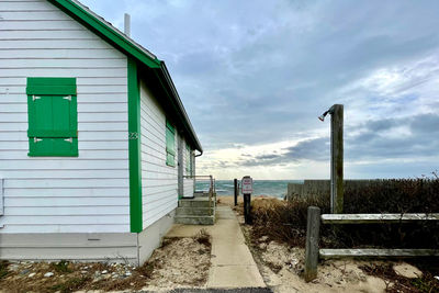 Cottage against sky