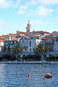 View of fountain in city