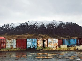 Abandoned built structure against sky