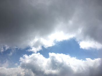 Low angle view of clouds in sky