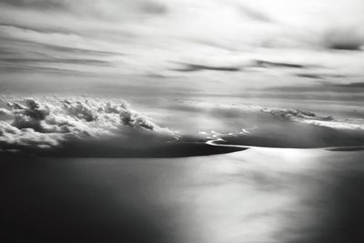 Scenic view of cloudscape over sea