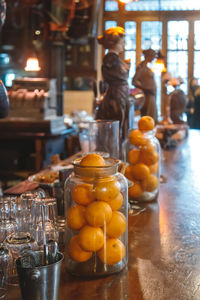 Close-up of food on table