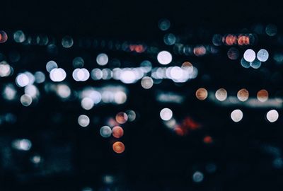 Defocused image of lights