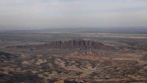 Scenic view of desert against sky