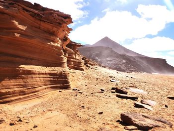 Scenic view of rocky mountains against sky