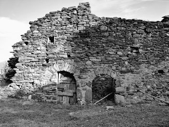 Stone wall of old building