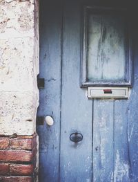 Close-up of closed door