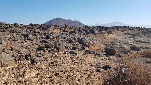 Scenic view of desert against sky