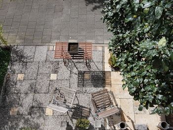 High angle view of abandoned building