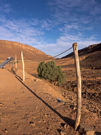 Scenic view of desert against sky