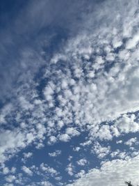 Low angle view of clouds in sky