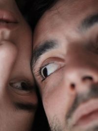 Close-up portrait of couple