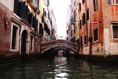 Canal amidst buildings in city