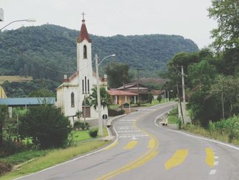 Road leading towards mountain