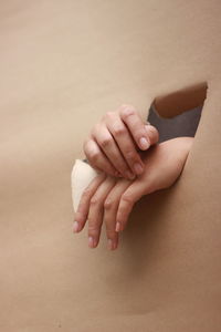 Close-up of woman hands