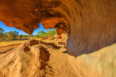 Rock formations in cave