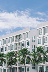 Low angle view of buildings against sky