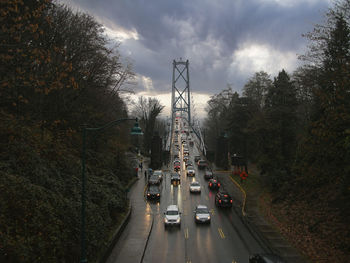 The lions gate bridge in vancouver kanada