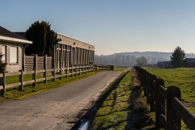 View of landscape against clear sky