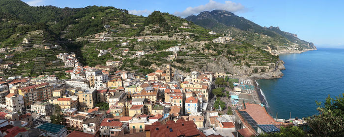 Panoramic view of minori, amalfi coast