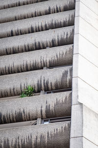 Full frame shot of balconies on concrete building 