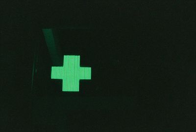 View of illuminated tunnel