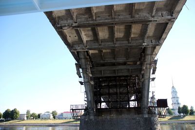 Low angle view of bridge against sky