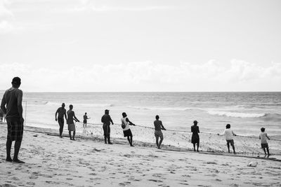 Group of people on beach