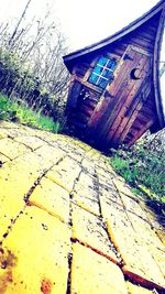 Abandoned house against sky