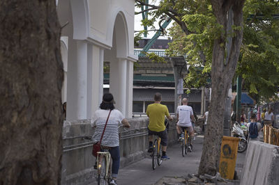 People on bicycle