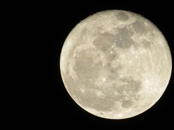 Moon against clear sky at night